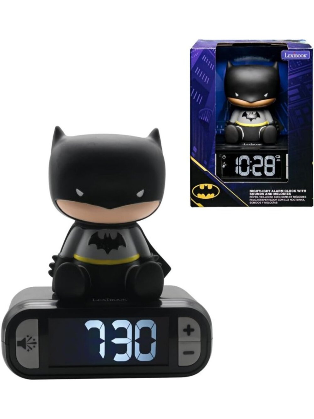 Batman Nightlight Alarm Clock - Fun Kids' Bedroom Decor & Sleep Aid, RL800BAT